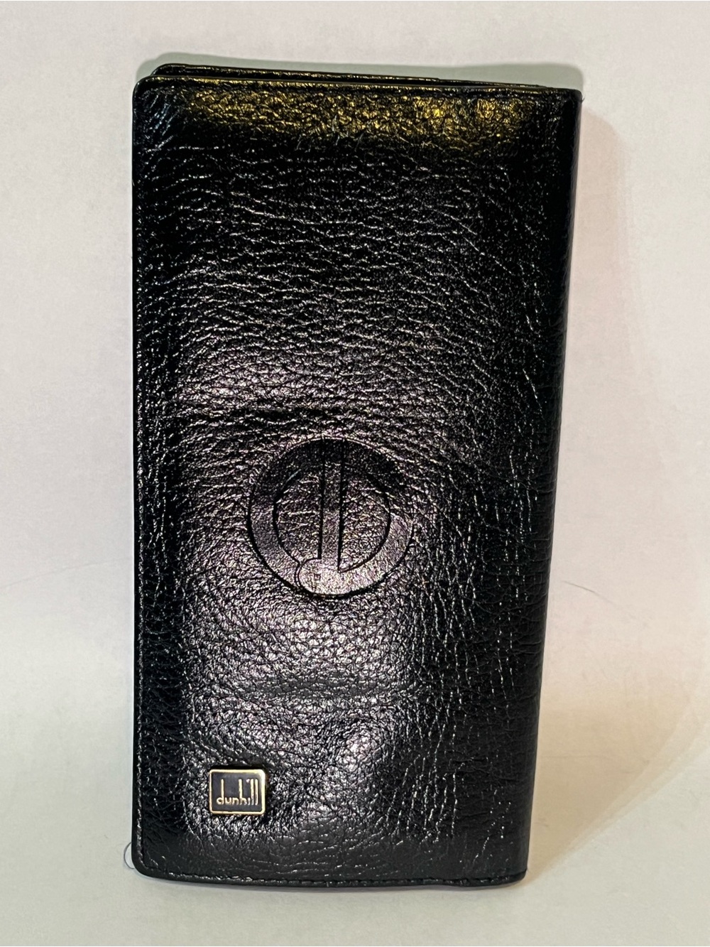 Dunhill Black Pebbled Leather Tall Card & Key Folio